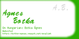 agnes botka business card
